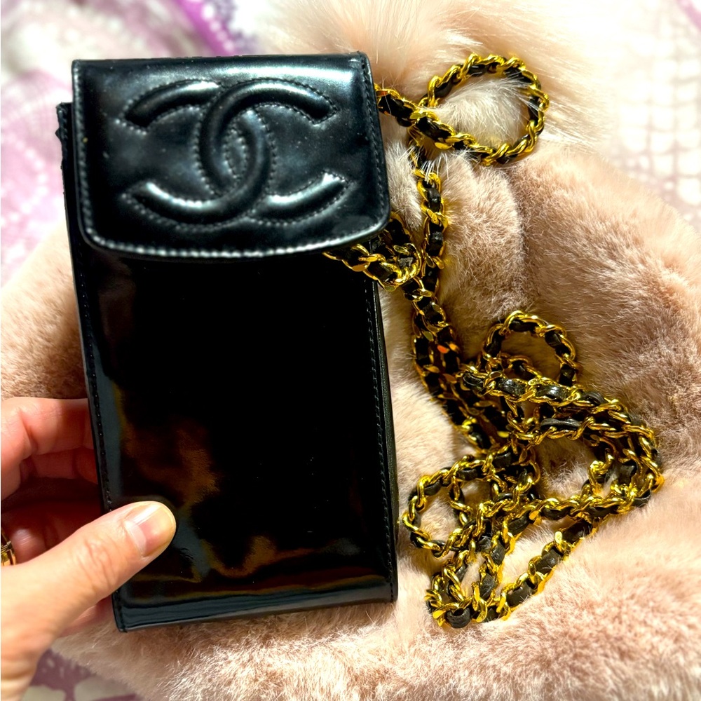 Vintage Chanel crossbody phone case!